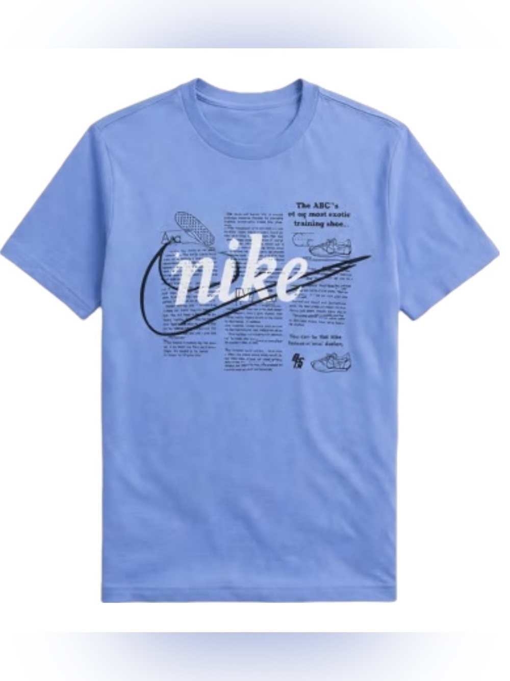 Sz Large Nike Men's Light Blue Swoosh Graphic Tee